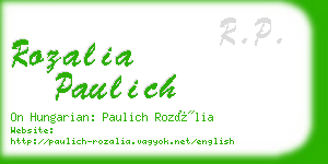 rozalia paulich business card